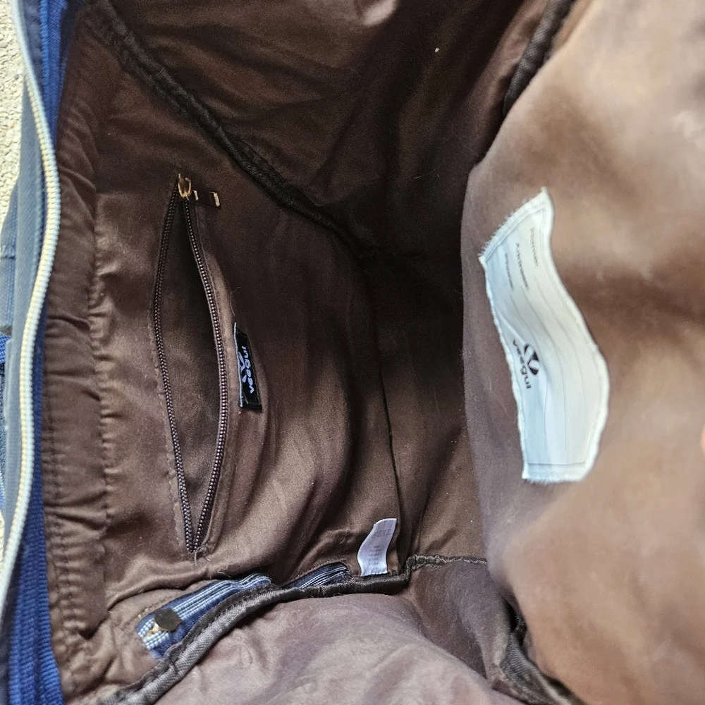 Veegul‎ Multipurpose Single Pocket Canvas And Leather Blue Backpack